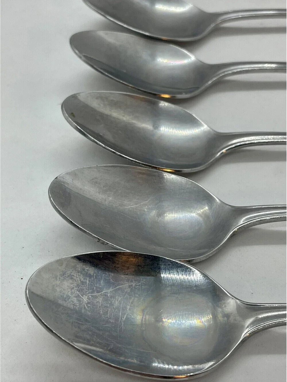 (5) Farberware Stainless Indonesia ROMANCE Teaspoon Lot ~ 6 1/4”